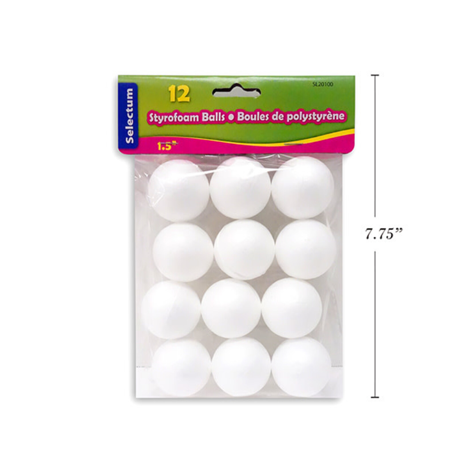Styrofoam Ball  1.5 Inch (12 Pieces)