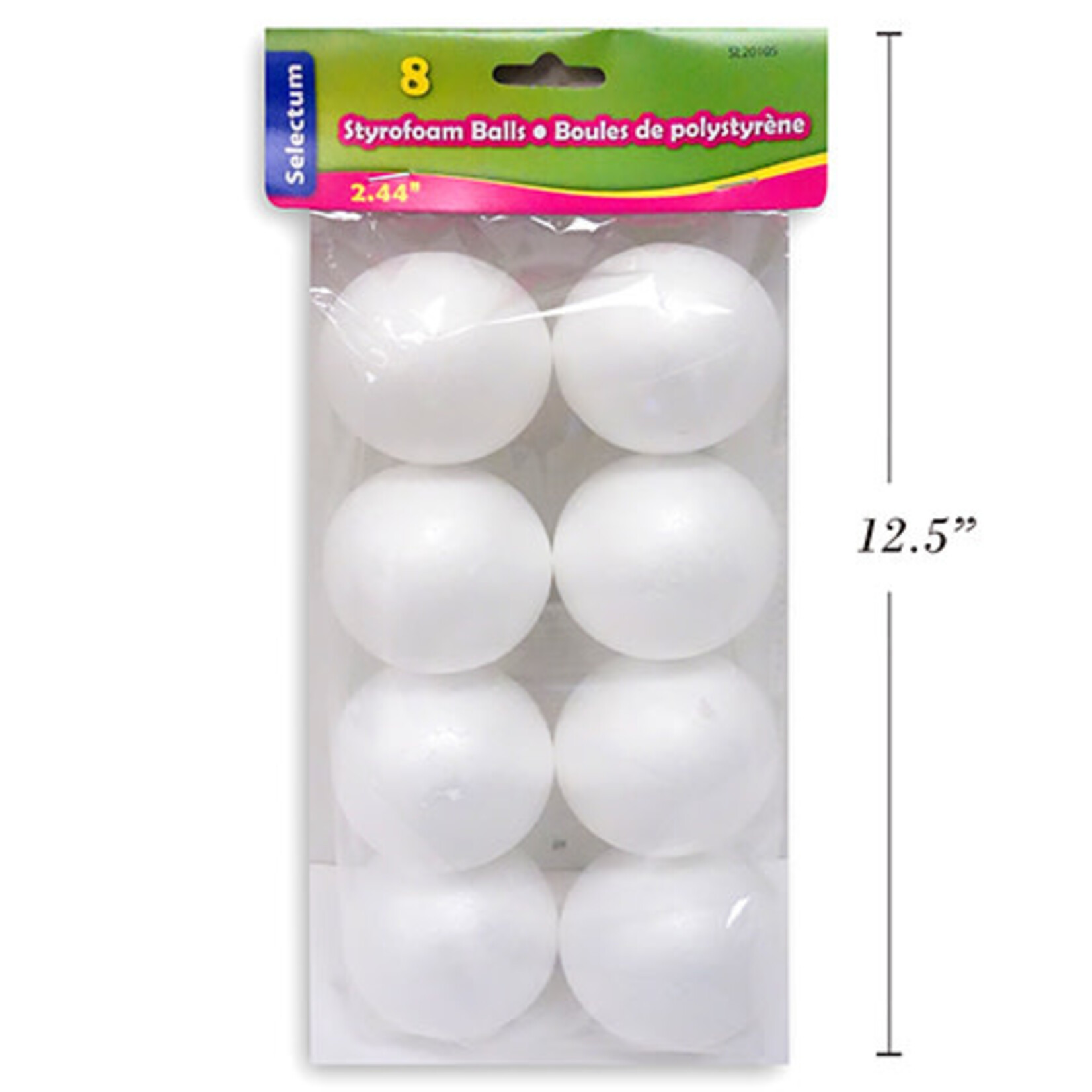 Styrofoam Ball  2.44 Inch (8 Pieces)