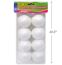 Styrofoam Ball  2.44 Inch (8 Pieces)