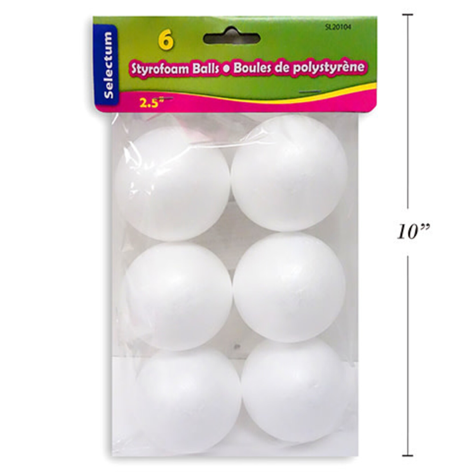 Styrofoam Ball  2.5 Inch (6 Pieces)