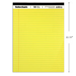 Selectum Notepad - Yellow Paper Writing Pad - Letter Size