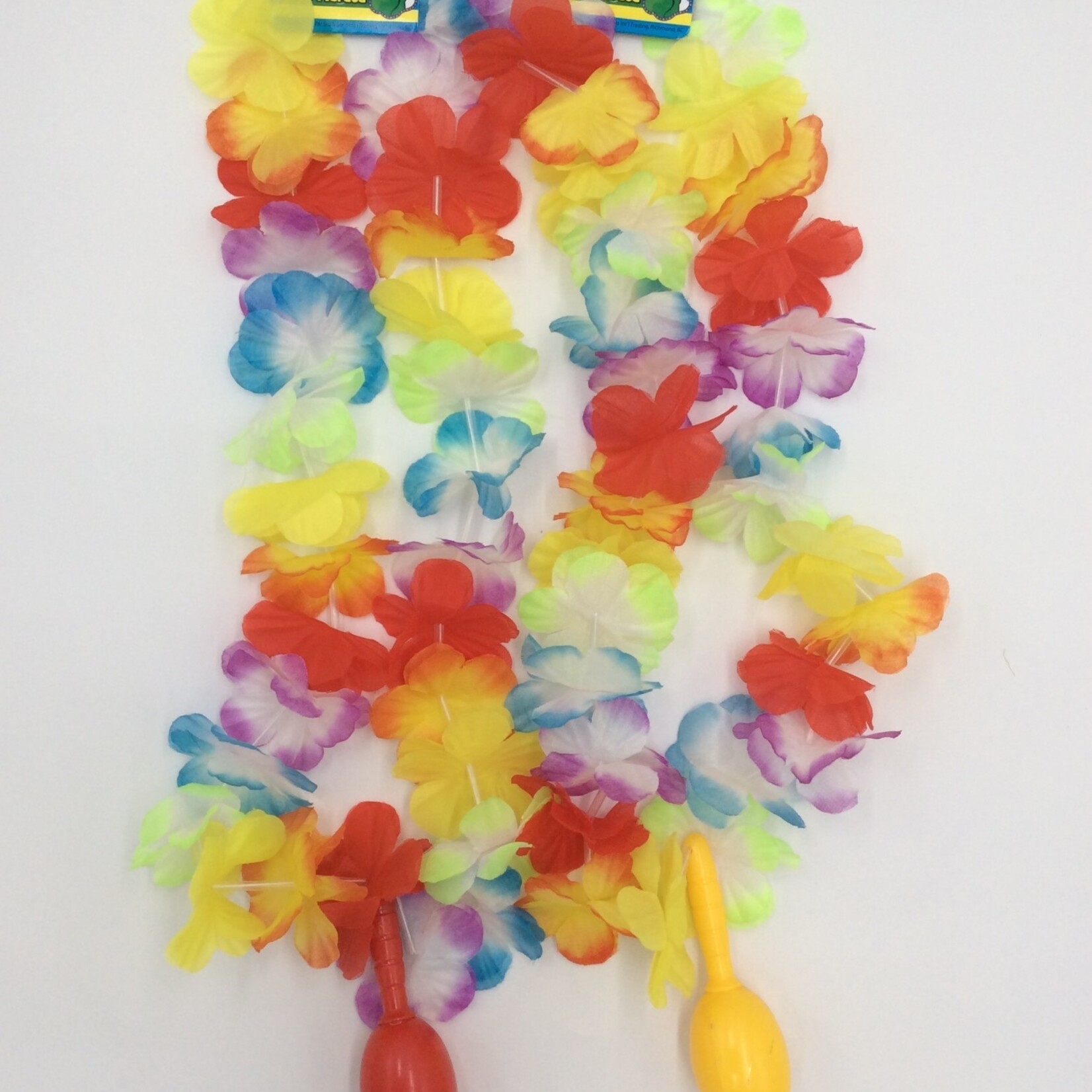 LUAU FLOWER LEIS W/ ASST MARACAS