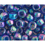 Crowbeads 9mm (60pcs) Dark Sapphire Opaque AB