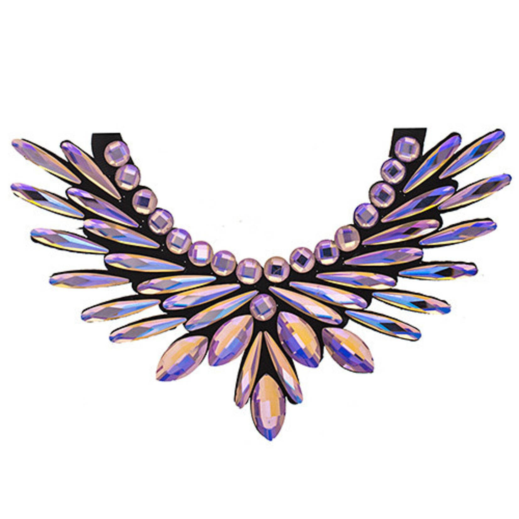 Crystal Motifs Necklace Angel