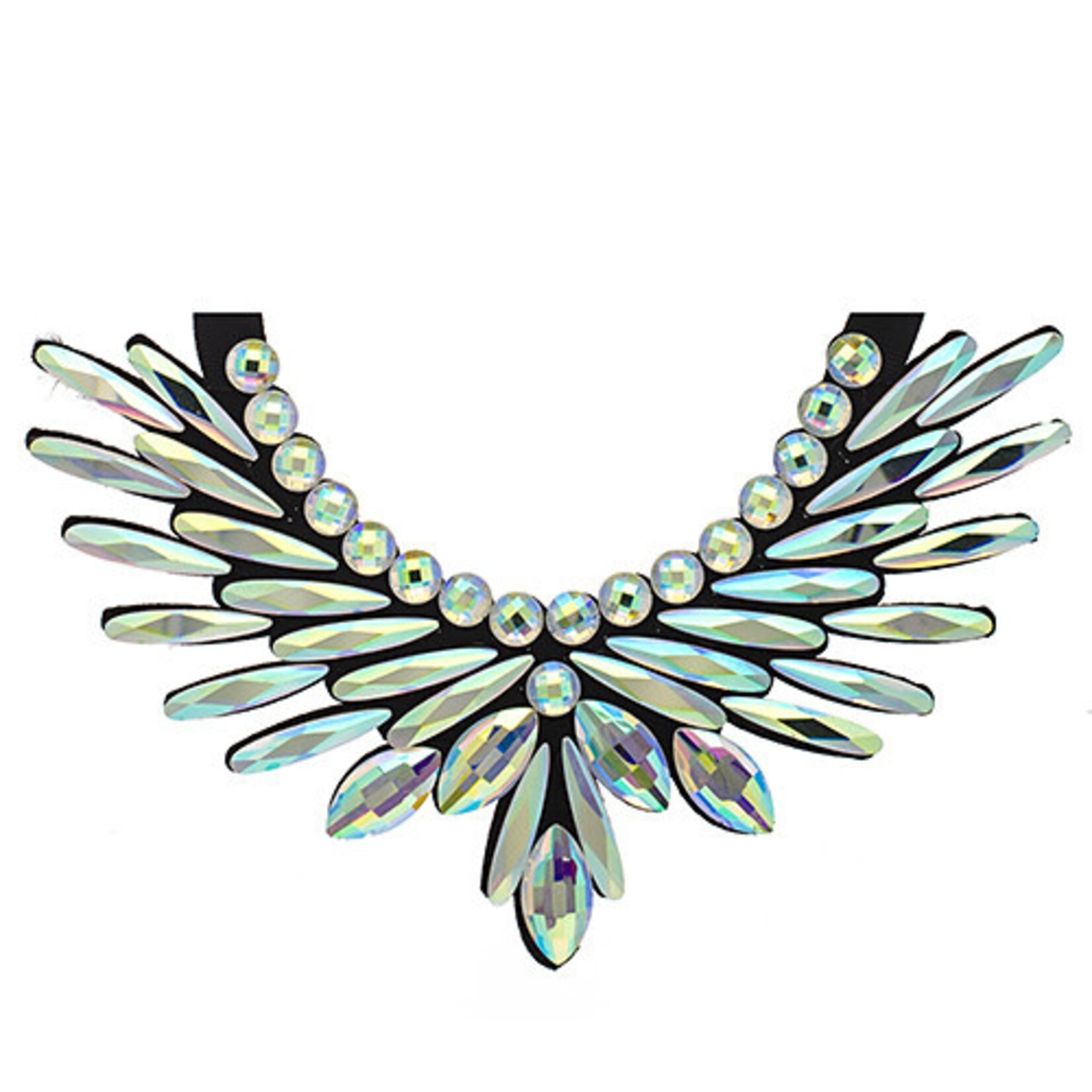 Crystal Motifs Necklace Angel