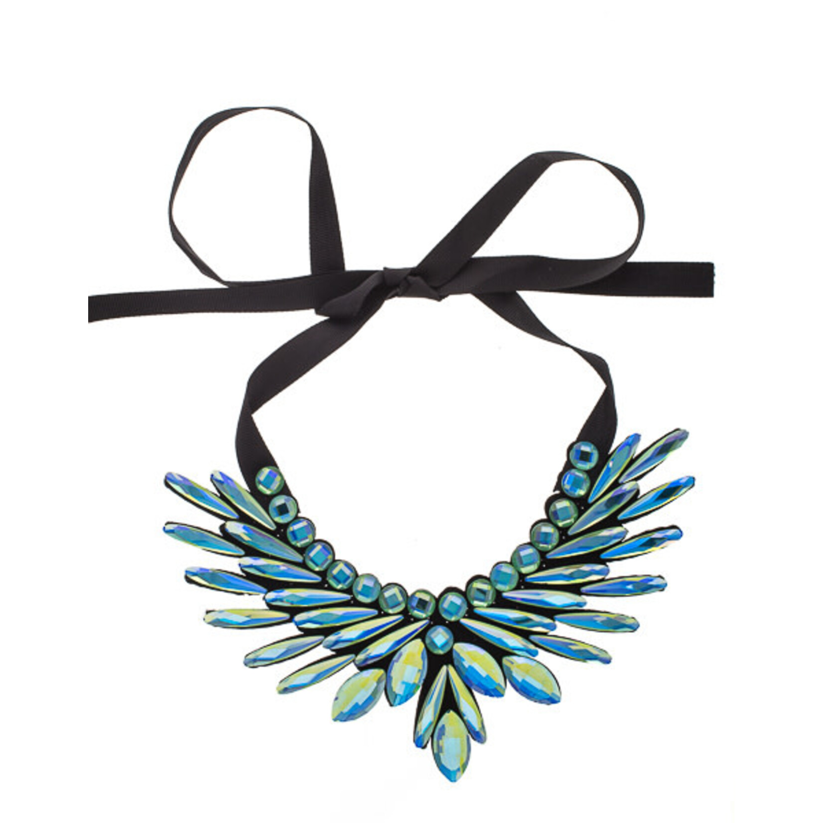 Crystal Motifs Necklace Angel