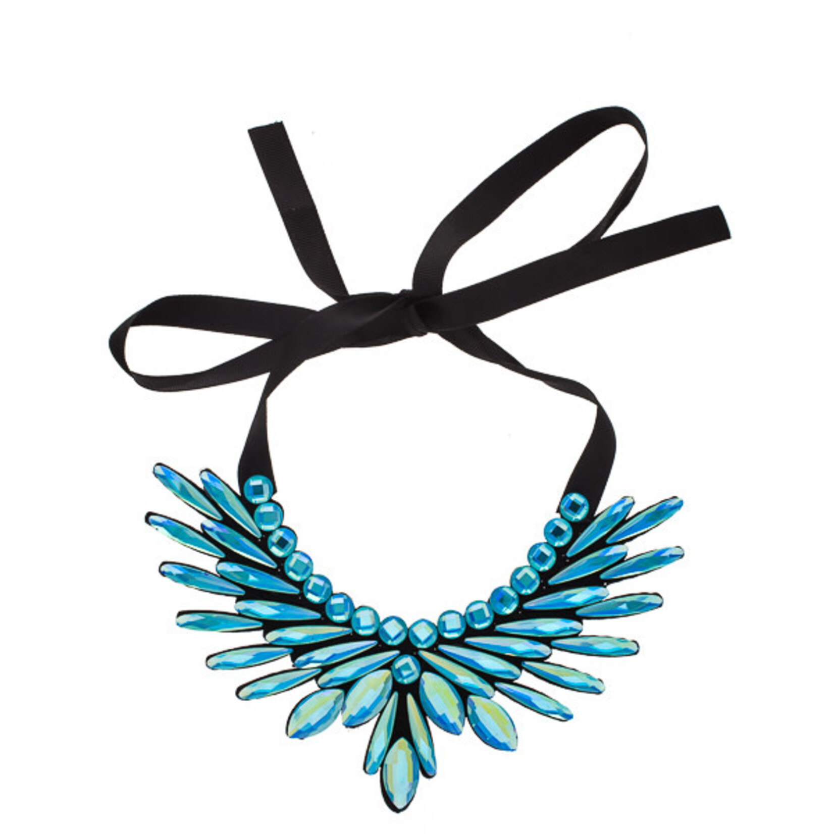 Crystal Motifs Necklace Angel