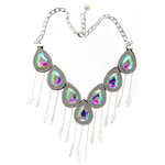 Crystal Motifs Necklace Drop