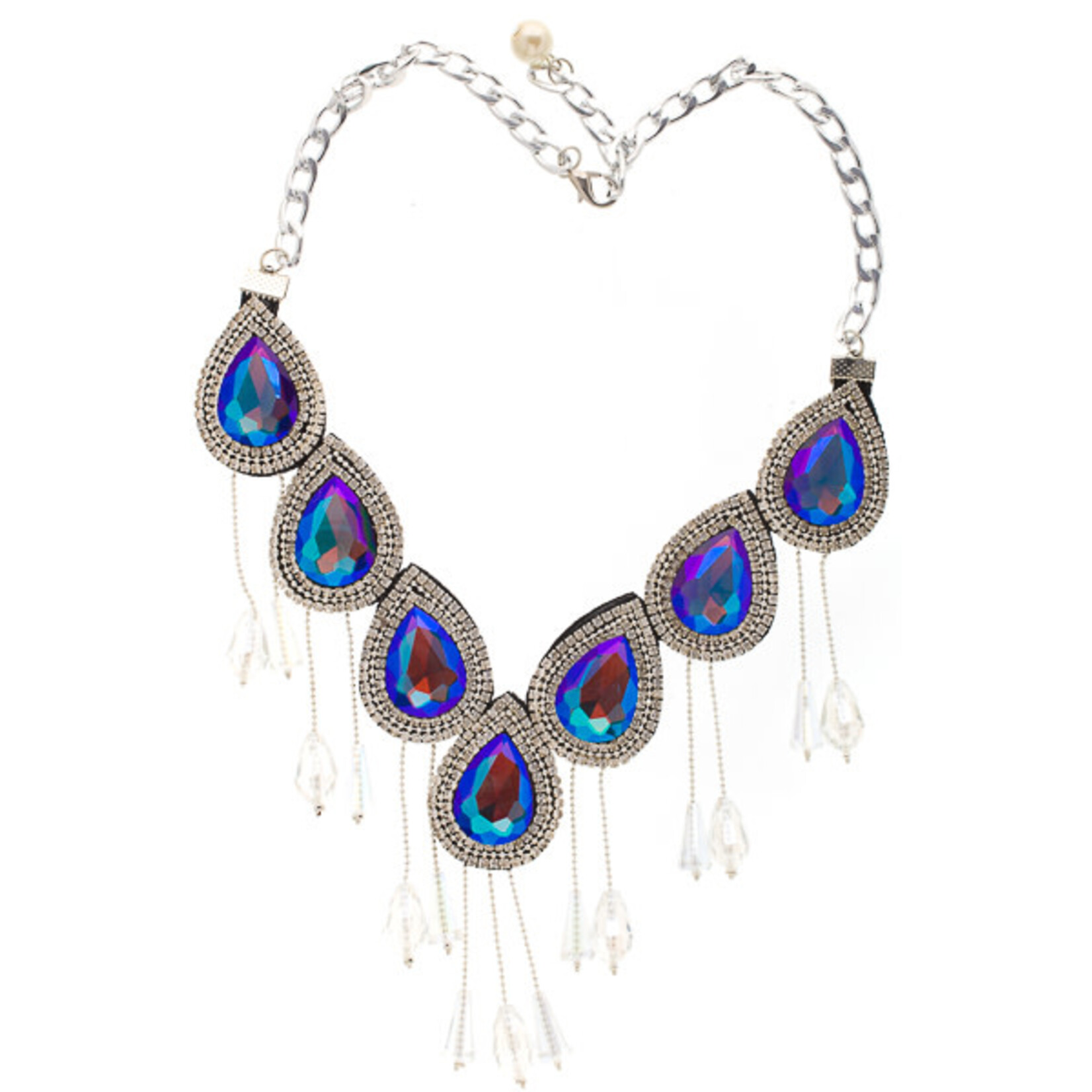 Crystal Motifs Necklace Drop