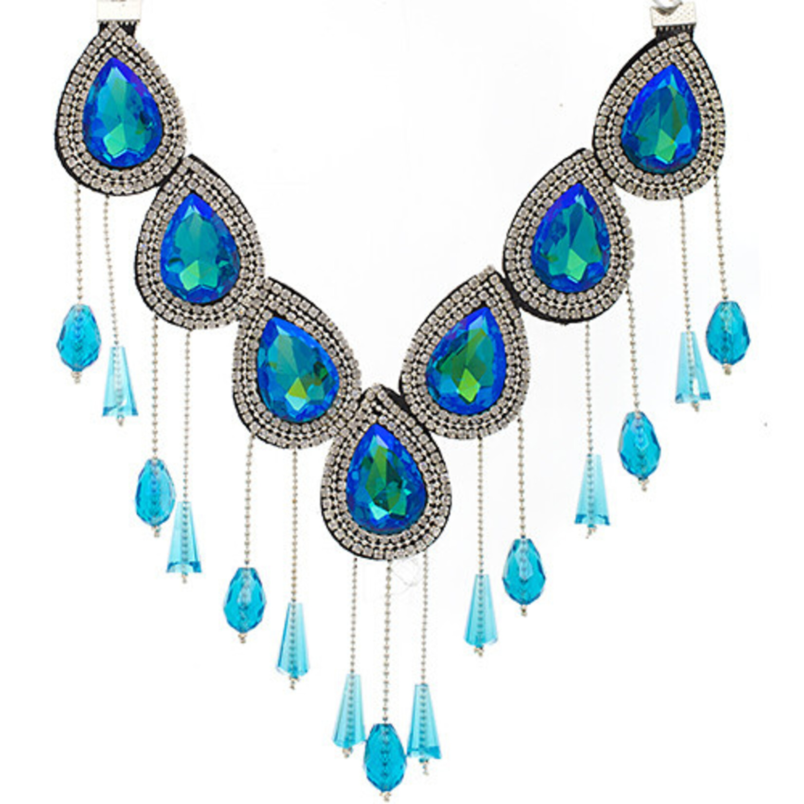 Crystal Motifs Necklace Drop