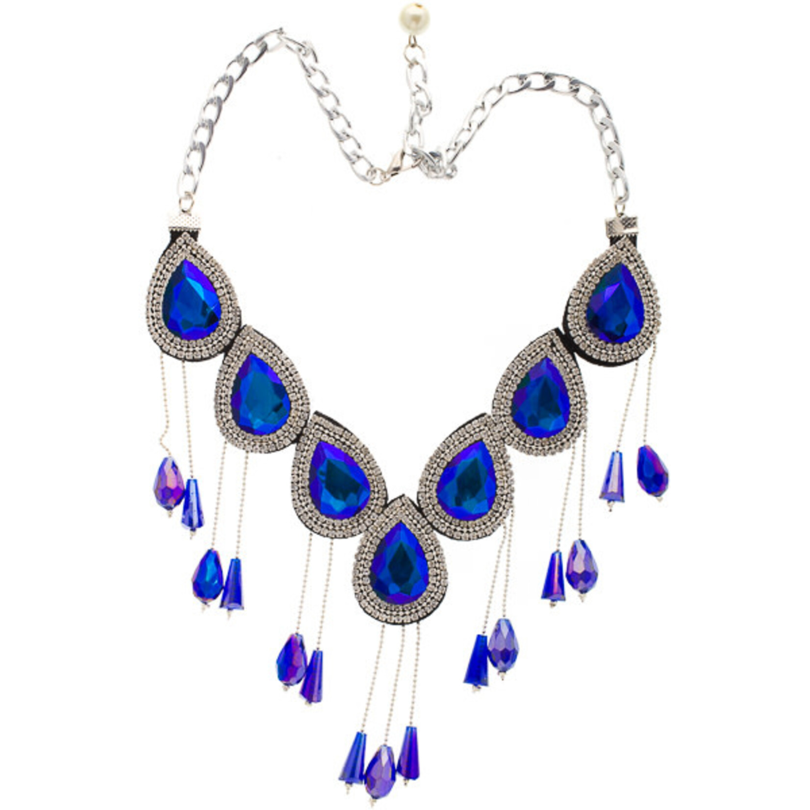 Crystal Motifs Necklace Drop