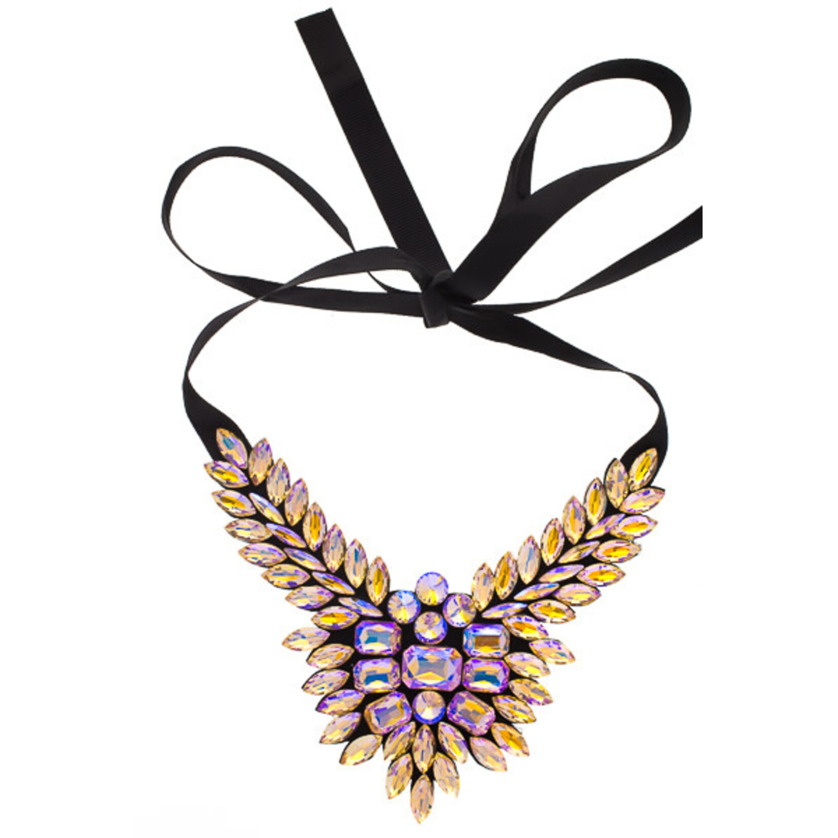 Crystal Motifs Necklace Wings