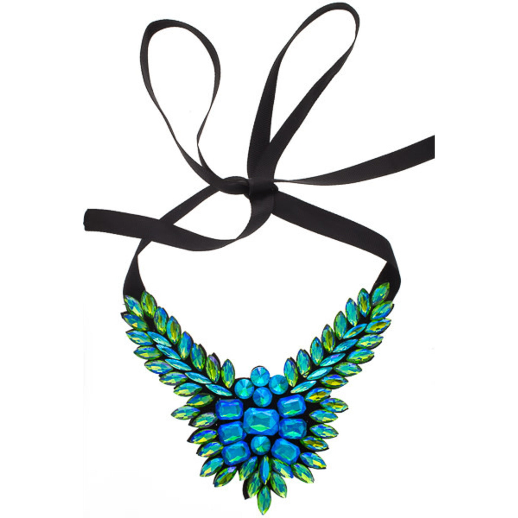 Crystal Motifs Necklace Wings