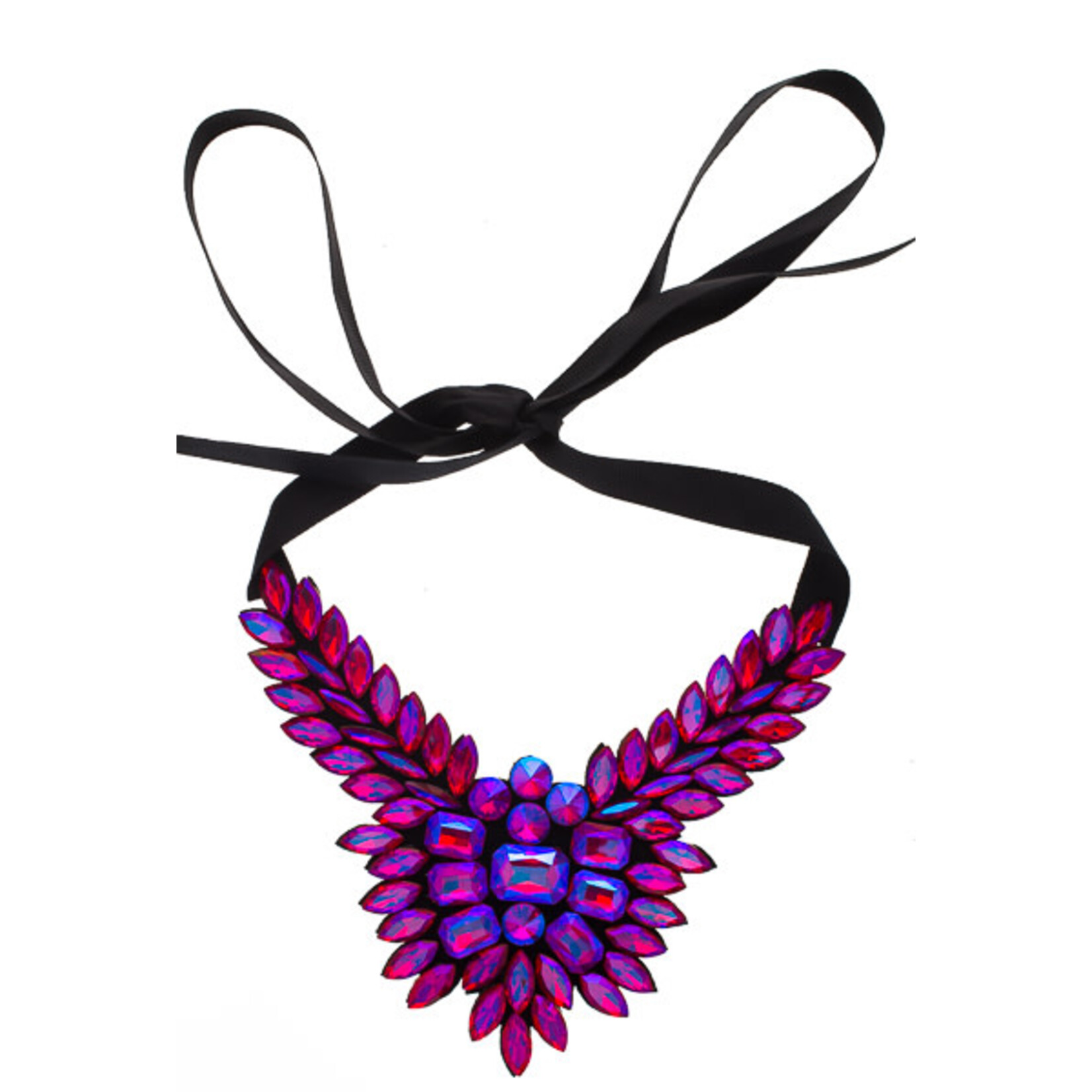 Crystal Motifs Necklace Wings