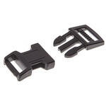 Craft Paracord Buckle Black 15mm (5 Pieces)