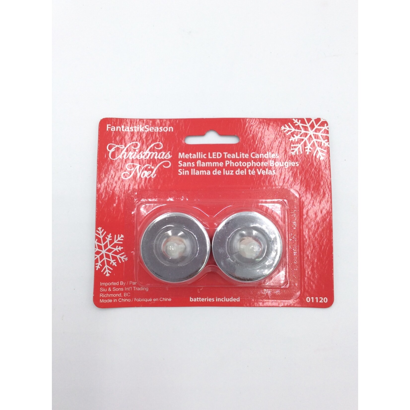 Metallic LED Tea Lite (2pcs)