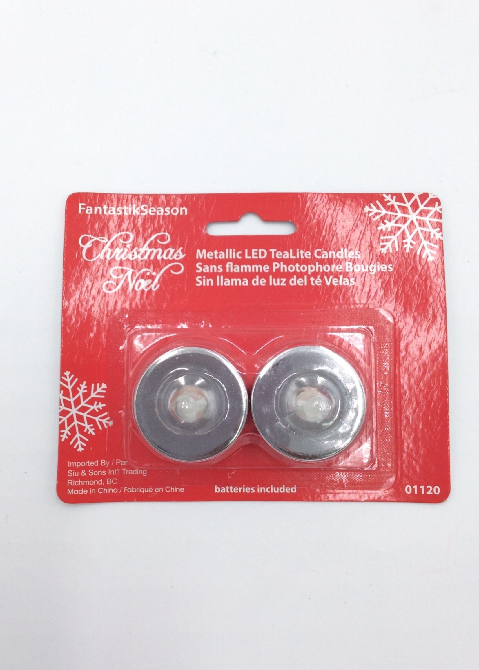 Metallic LED Tea Lite (2pcs)