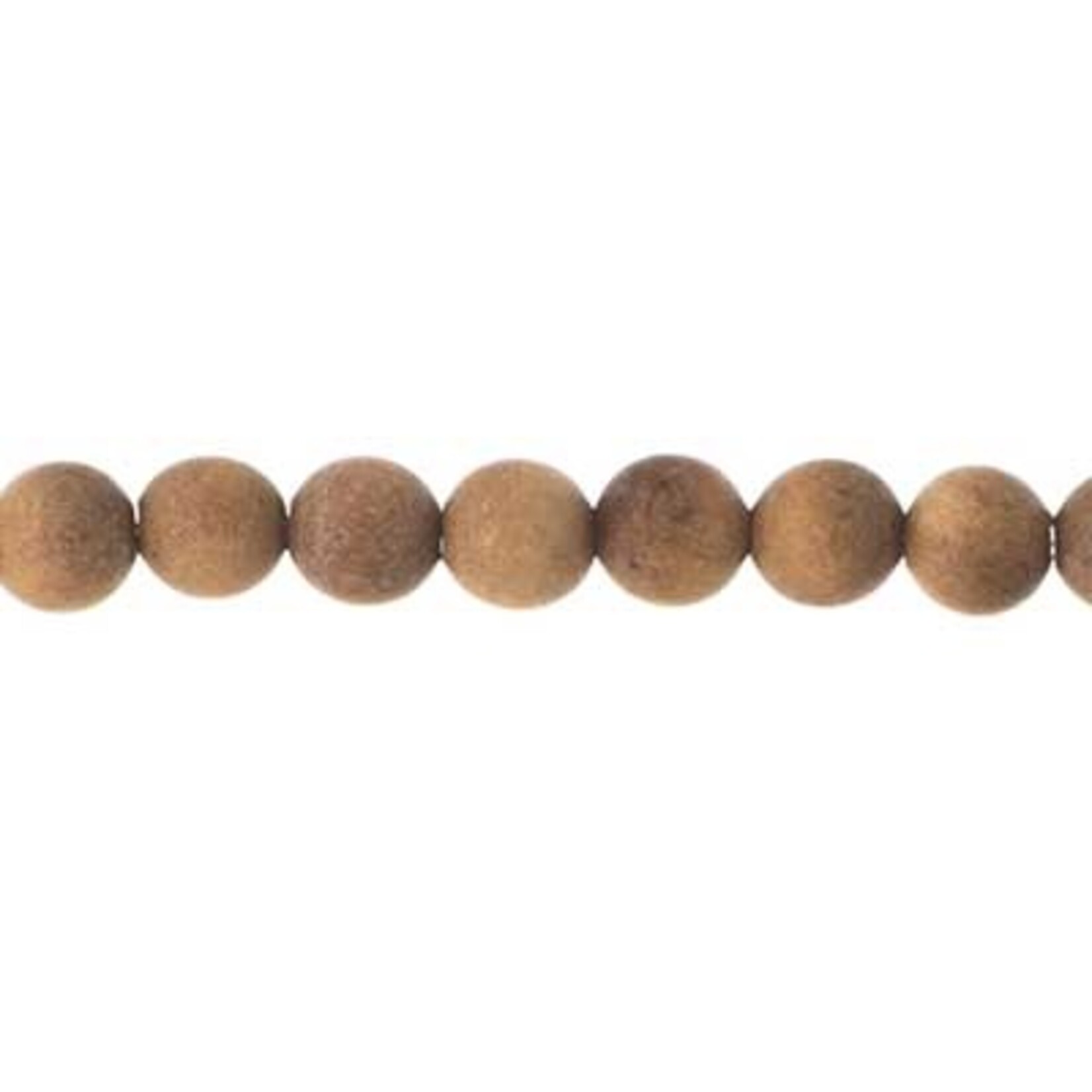 Sandlewood 8 Inches Light Brown 6mm Round