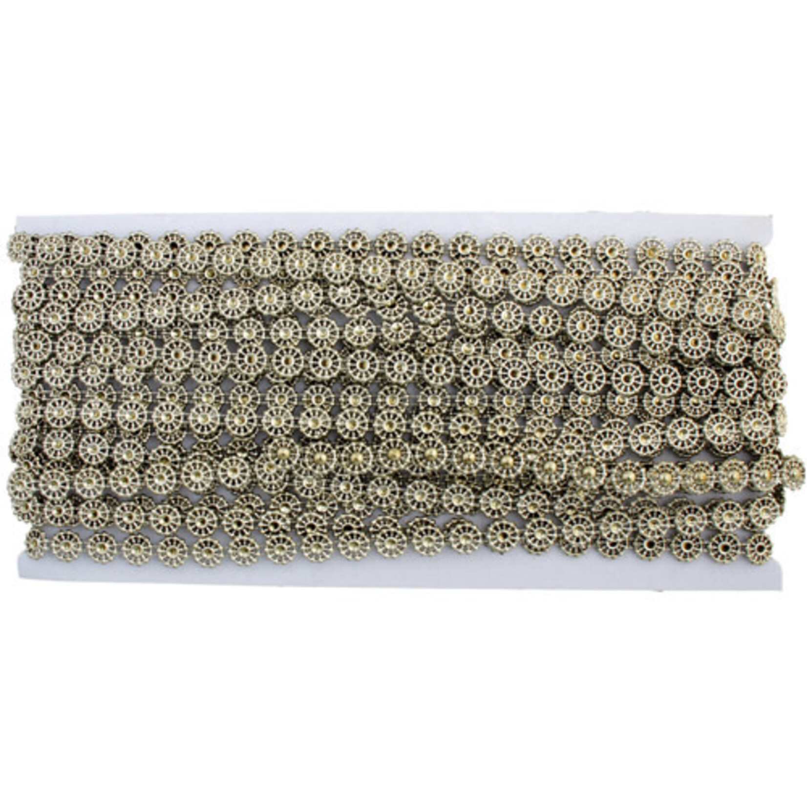 Plastic Trim Flower 8mm Bronze (10 Yards)