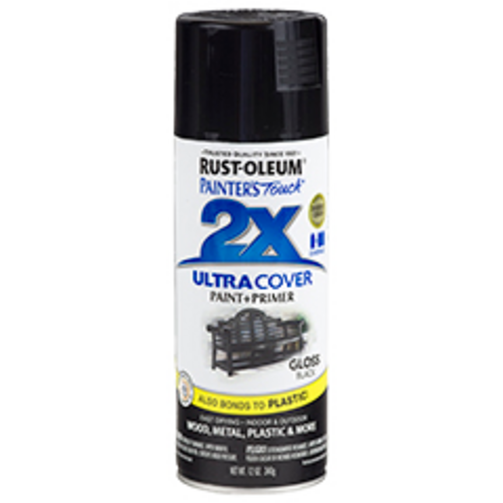 Rustoleum 2X Ultra Cover Paint & Primer Gloss Black12oz