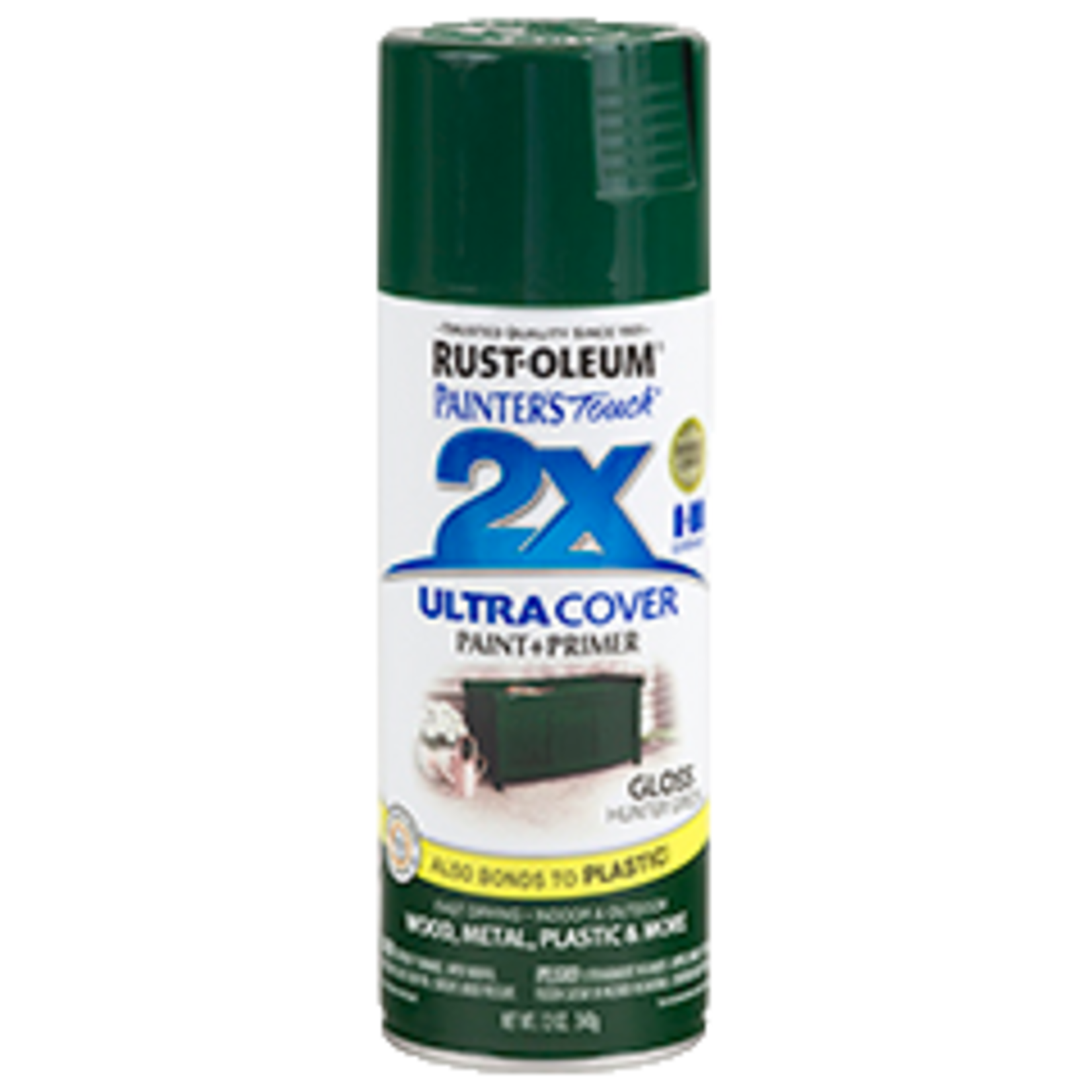 Rustoleum 2X Ultra Cover Gloss Spray Paint 12oz - Hunter Green
