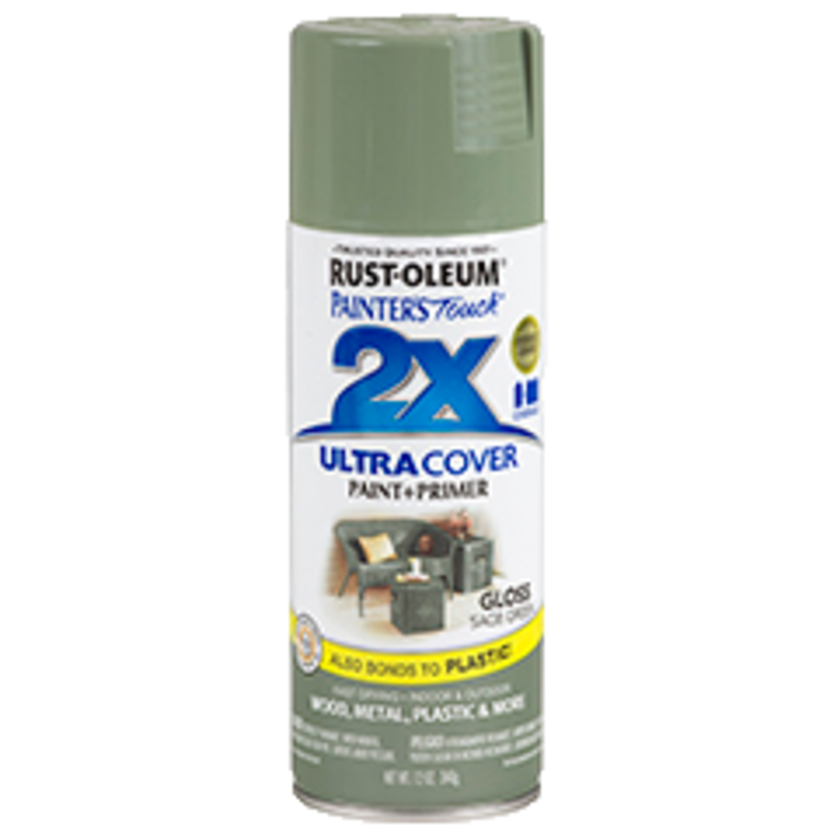 Rustoleum 2X Ultra Cover Gloss Spray Paint 12oz Sage Green