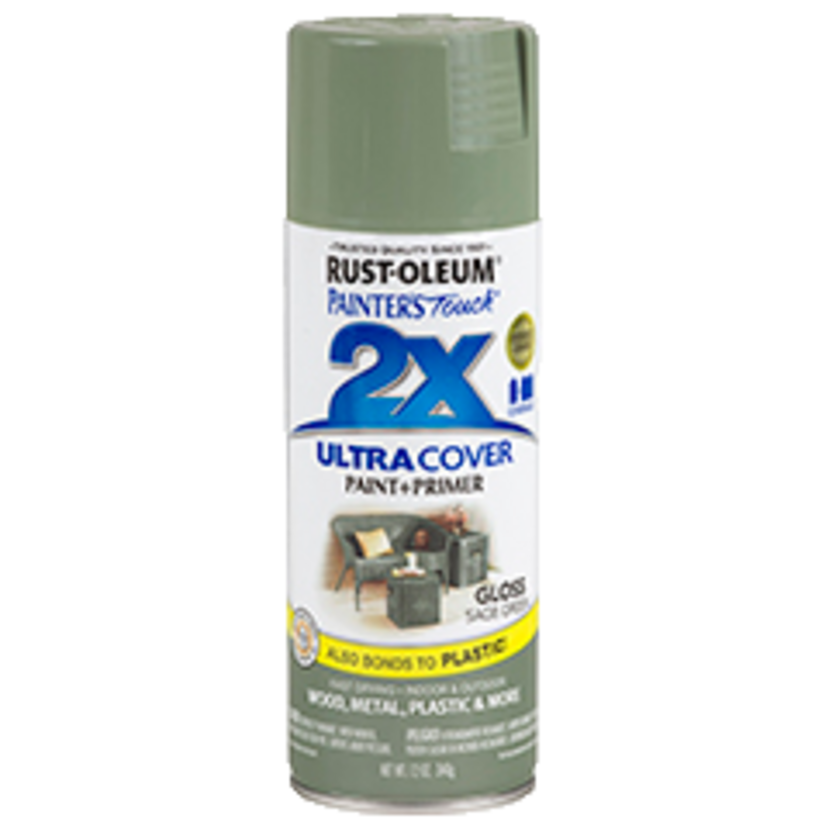 Rustoleum 2X Ultra Cover Gloss Spray Paint 12oz Sage Green