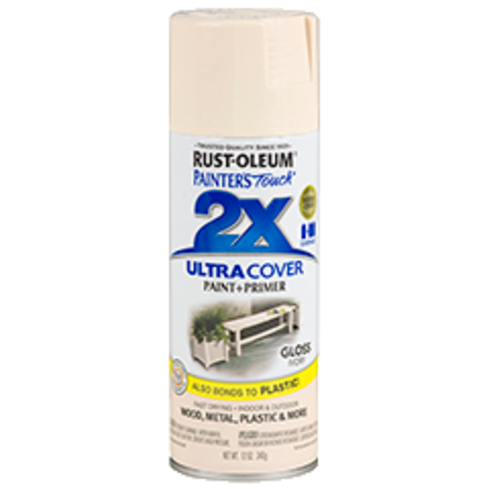 Rustoleum 2X Ultra Cover Gloss Spray Paint 12oz Ivory