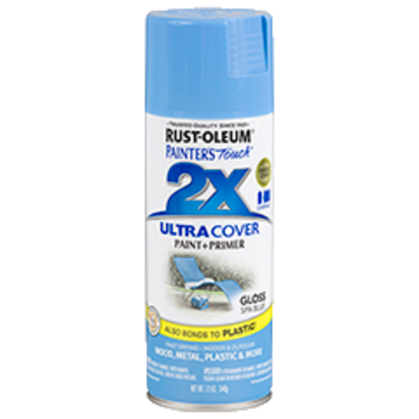 Rustoleum 2X Ultra Cover Gloss Spray Paint 12oz - Spa Blue
