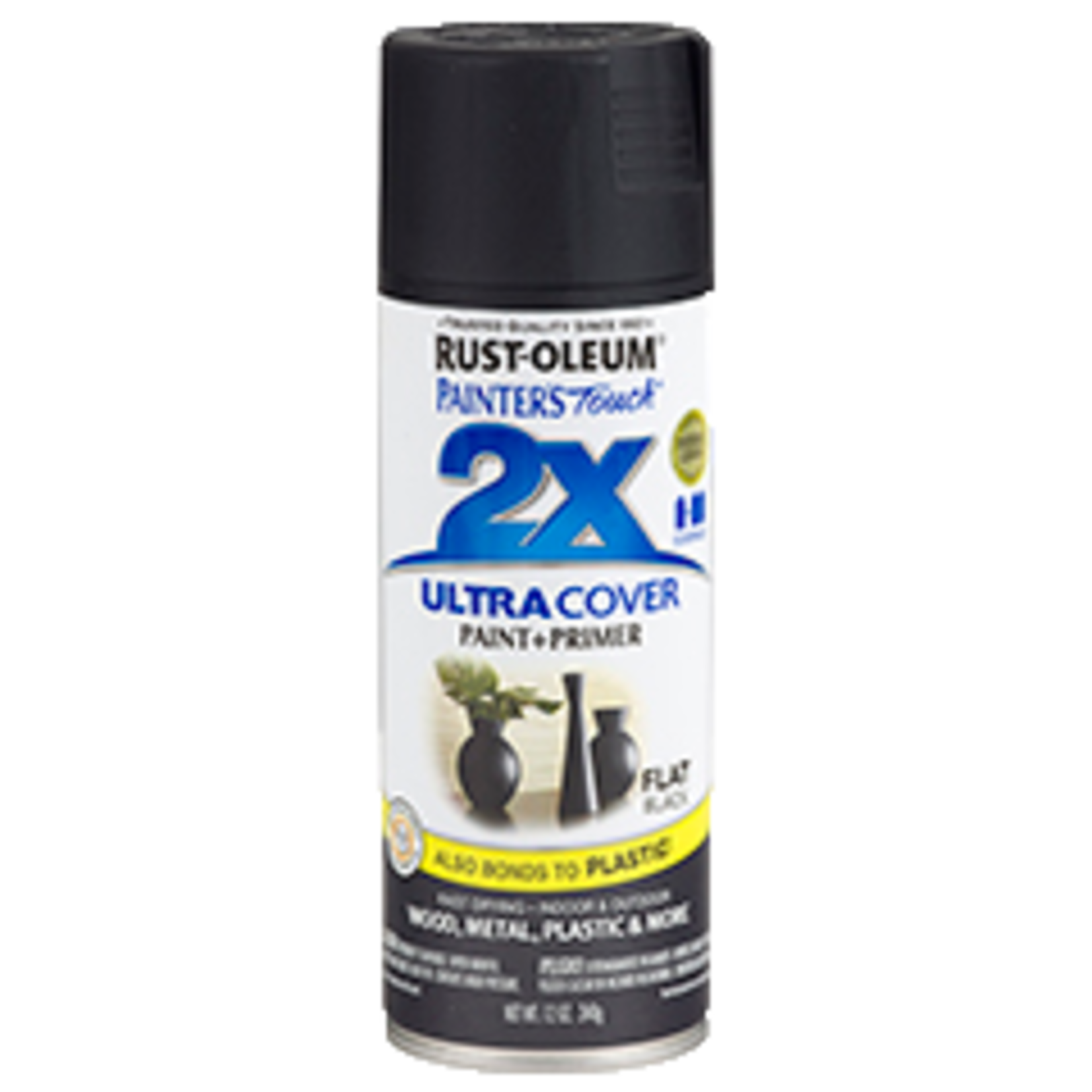 Rustoleum 2X Ultra Cover Spray Paint & Primer 12oz - Flat Black