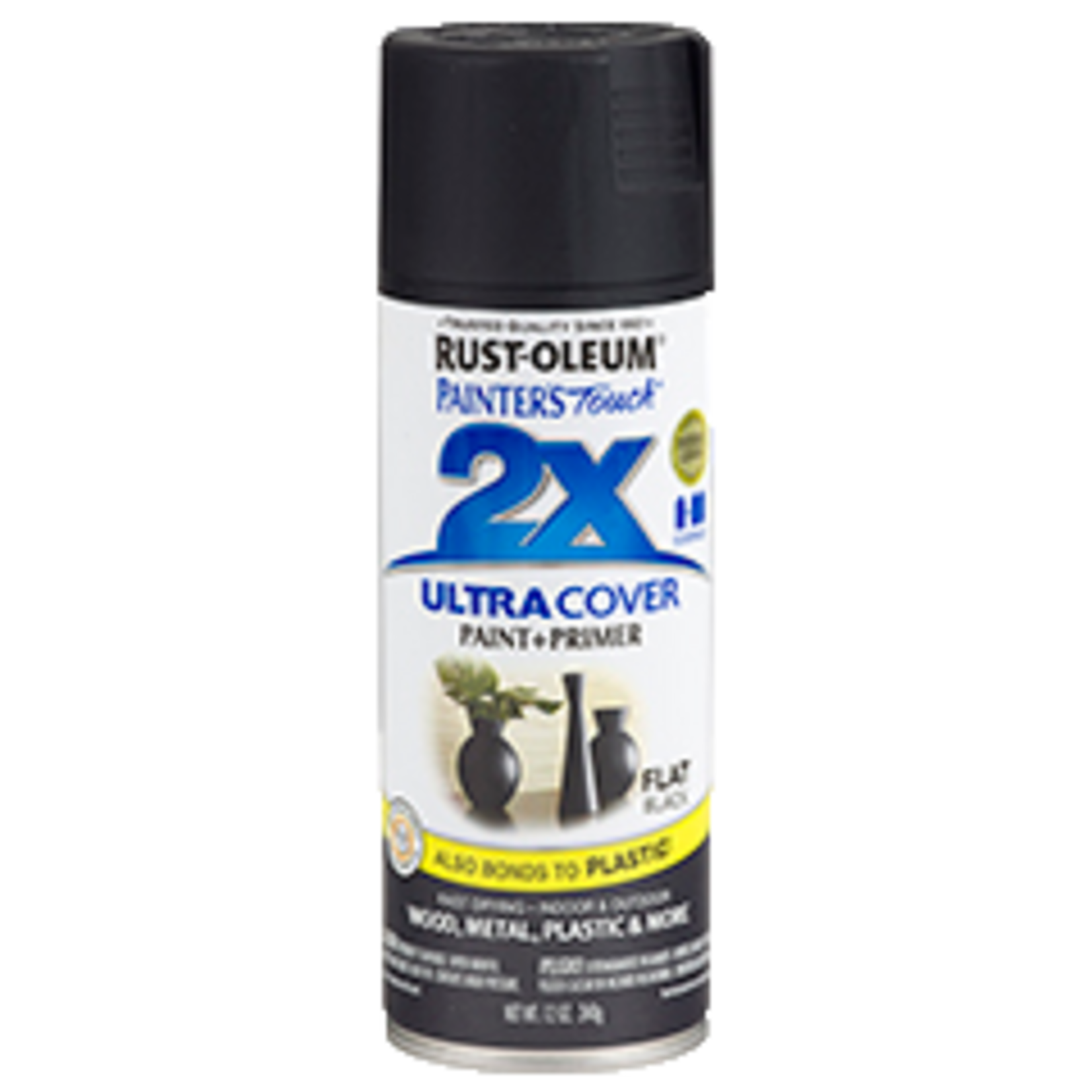 Rustoleum 2X Ultra Cover Spray Paint & Primer 12oz - Flat Black
