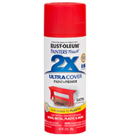 Rustoleum 2X Ultra Cover Satin Spray Paint 12oz Poppy Red