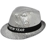 Sequin Light Up Happy New Year Fedora