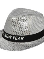 Sequin Light Up Happy New Year Fedora