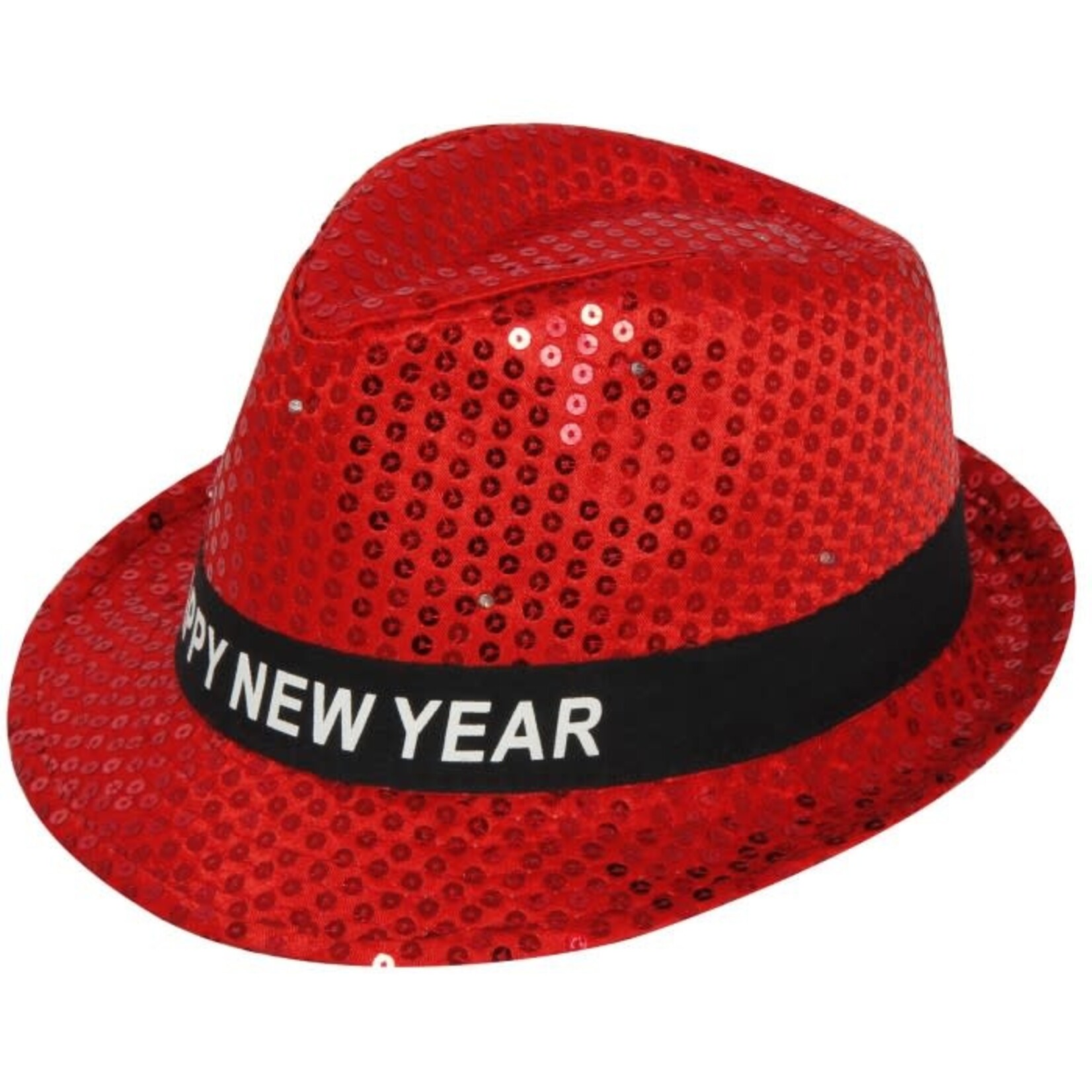 Sequin Light Up Happy New Year Fedora