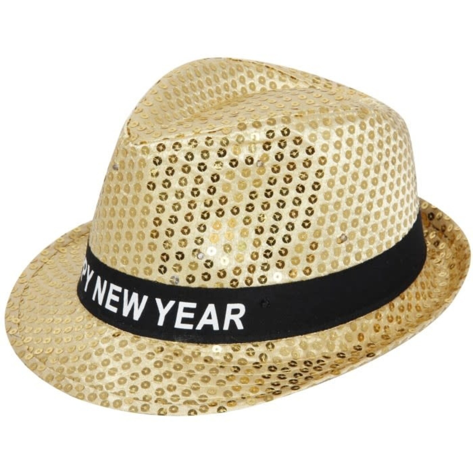 Sequin Light Up Happy New Year Fedora