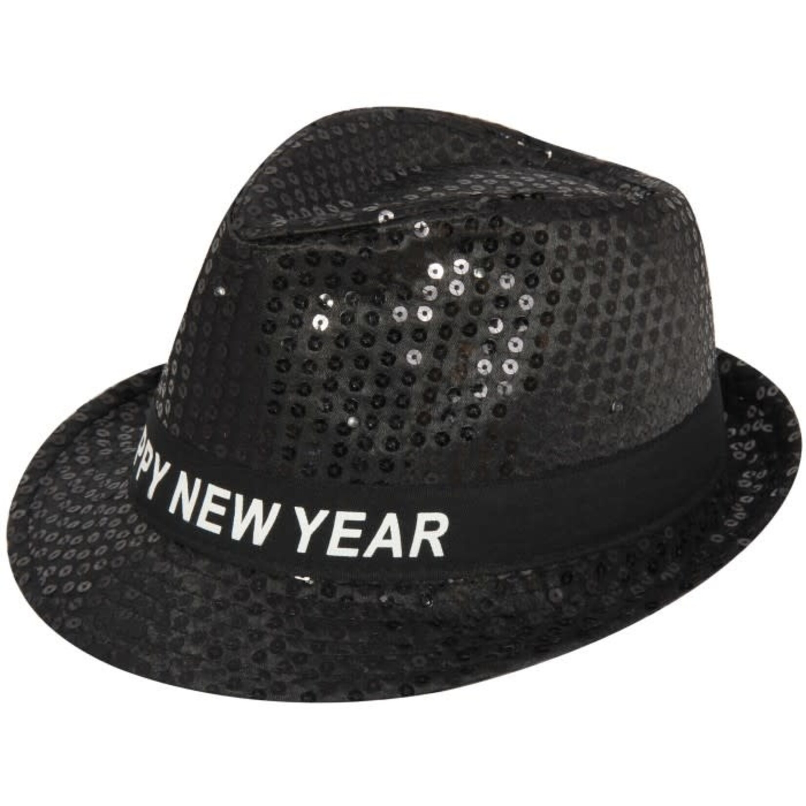 Sequin Light Up Happy New Year Fedora