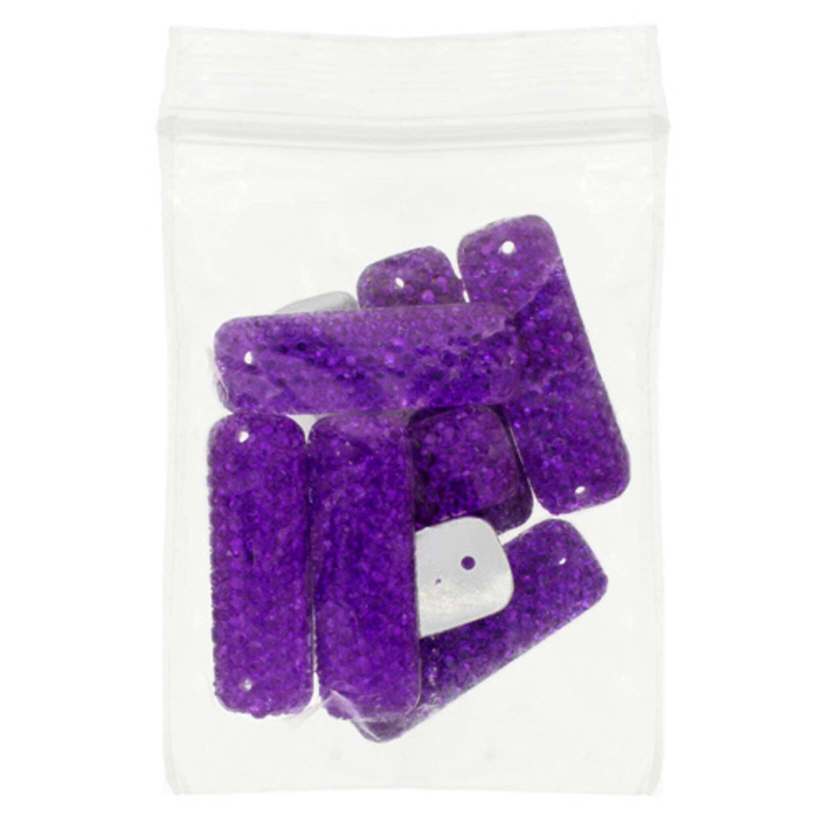 Resin Sew-on Sparkle Stone 8x24mm Rectangle (10 Pieces)