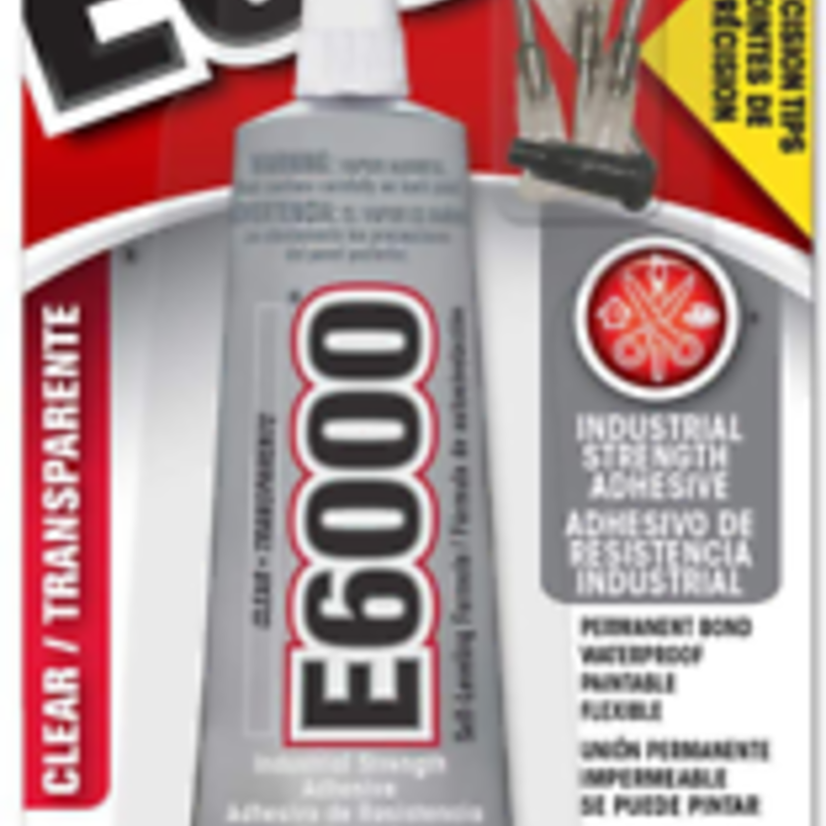 E-6000 1 Oz Premium Clear Adhesive Glue with Precision Tips