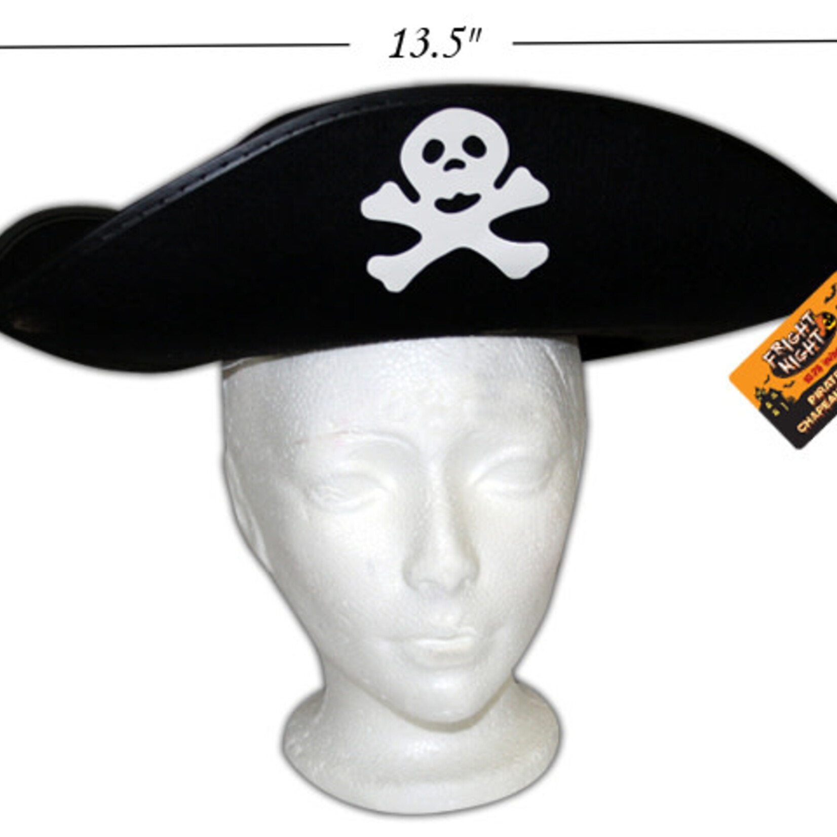 Black Pirate Hat with Skull