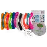 Craft Lace Mega Pack 14 Colors W/Kumihimo Disc Neon Colors