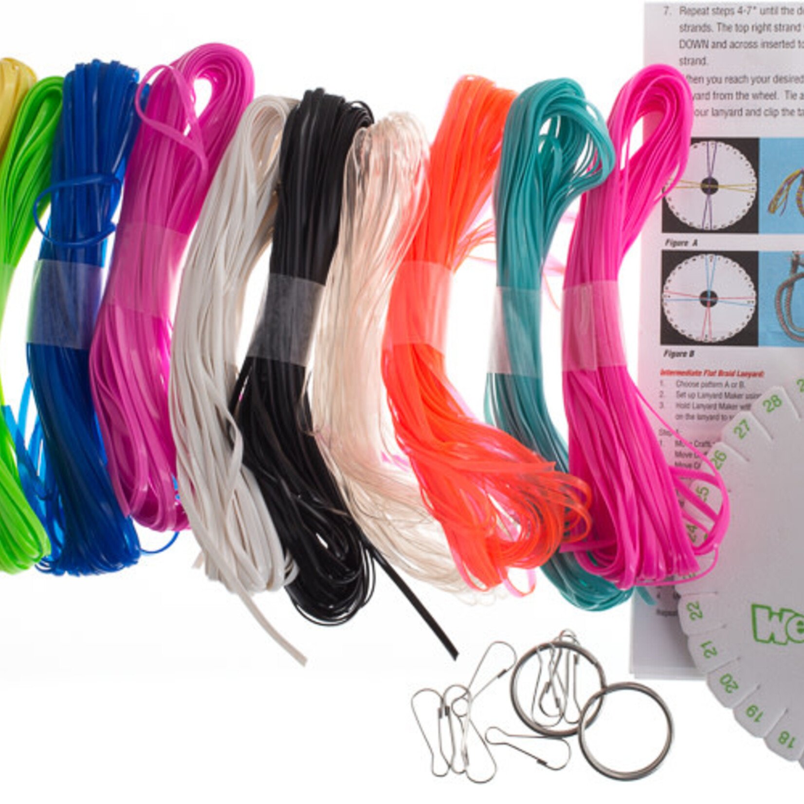 Craft Lace Mega Pack 14 Colors W/Kumihimo Disc Neon Colors