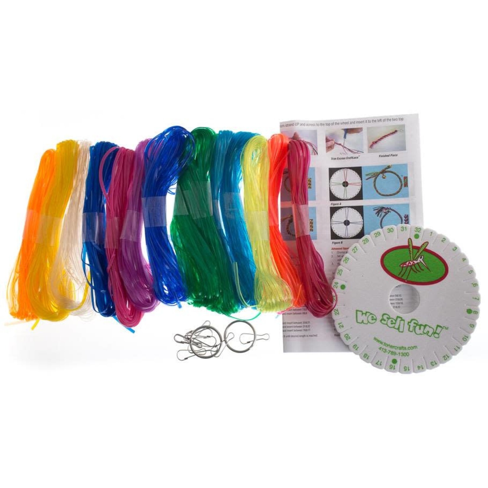 Craft Lace Mega Pack 14 Colors W/Kumihimo Translucent Colors