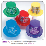 Top Hat with Glitter Happy New Year