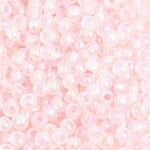 Seedbead (500 grams) Light Pink Rainbow 8/0 Transparent