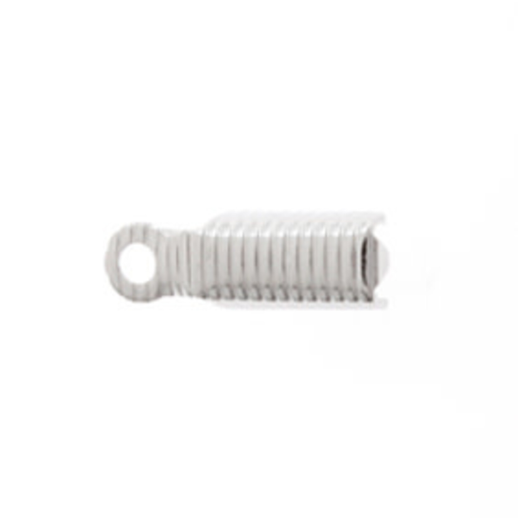 End Clamps (Leather Crimps) 3.5x11mm Coiled Nickle (100pcs)