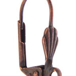 Lever Back Earwire w/Shell Antique Copper (50pcs)