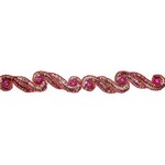 Sequin Trimming (card) Fuchsia Pink  3.8 cm Swirl (5 meters)