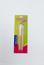 Selectum 6 Art.Brushes Round Point Natural Wood Handle