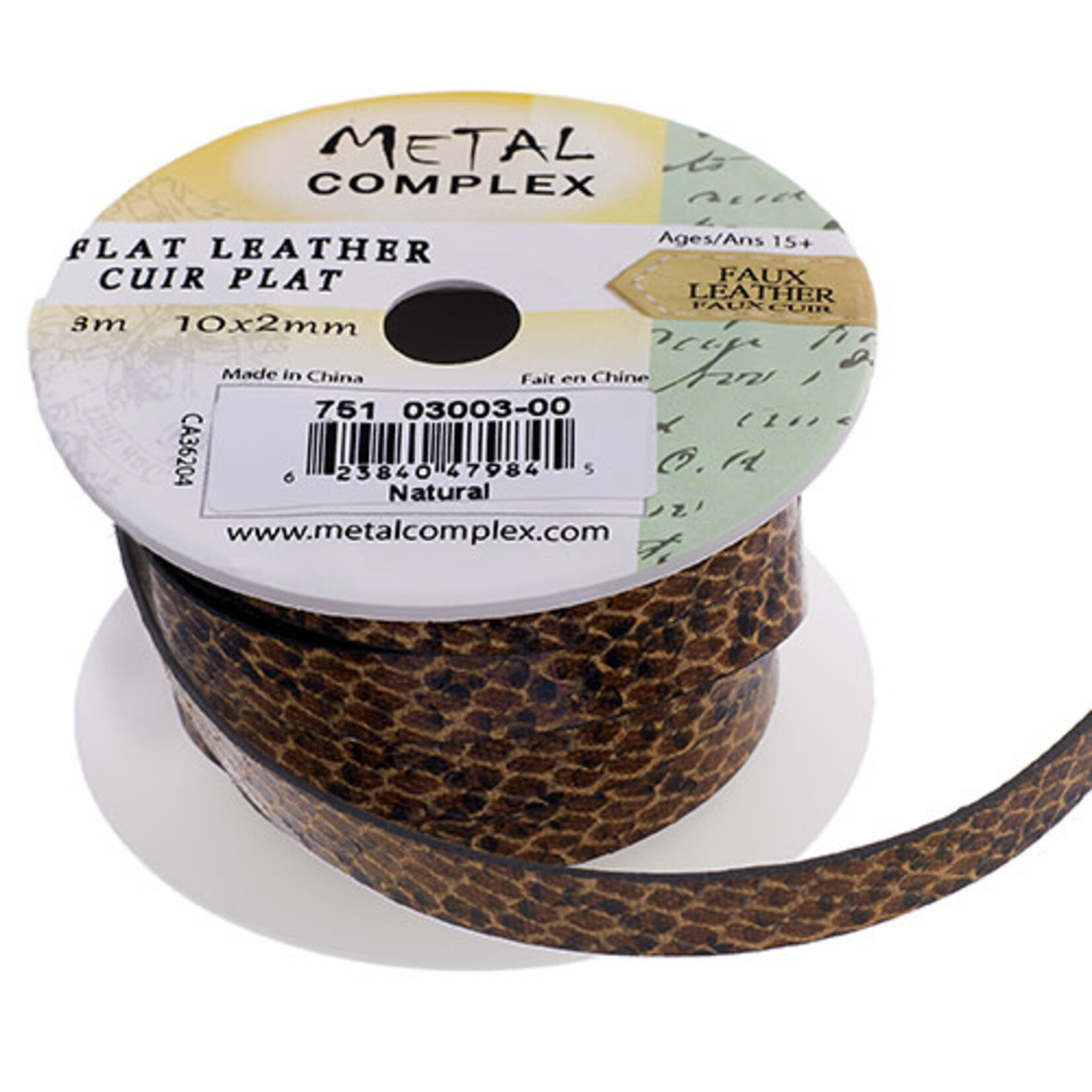 Flat Leather 10x2mm (5m spool)